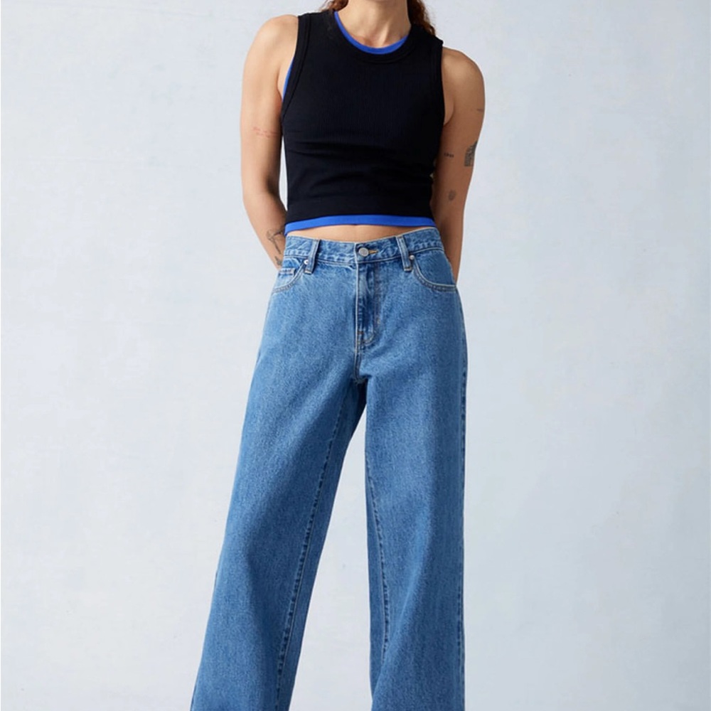 PacSun Blue Flare Wide Leg Jeans